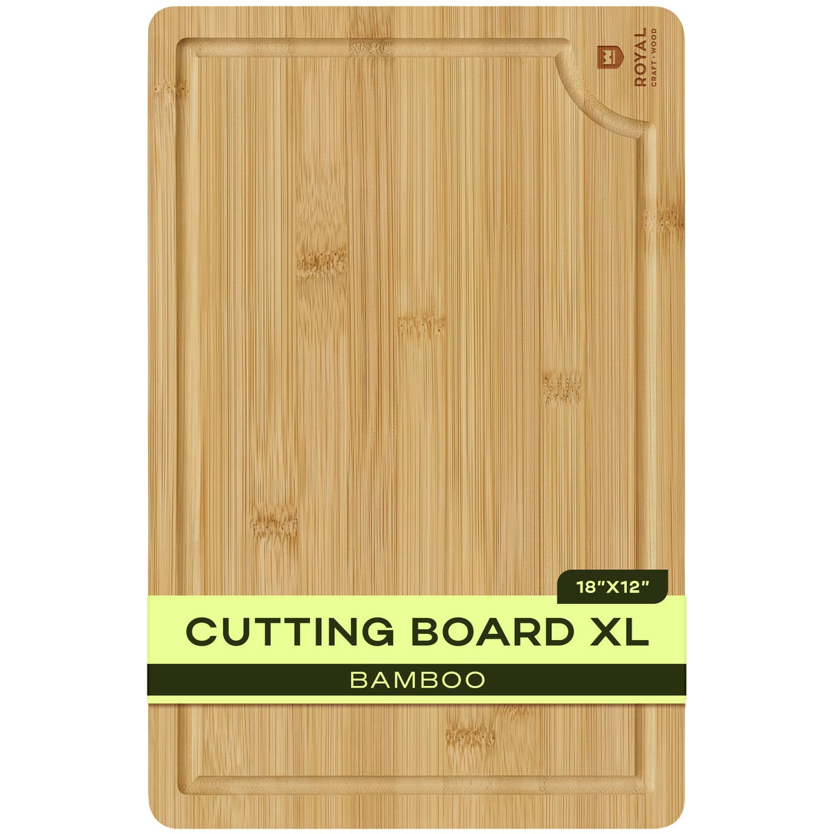 Bamboo Cutting Board Set With Deep Juice Grooves