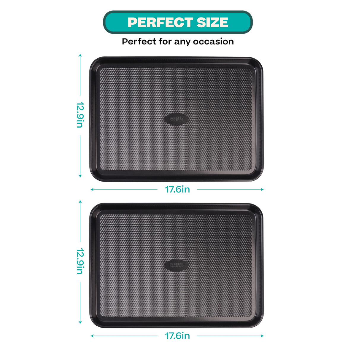 Nonstick Baking Sheet Set With Diamond Airflow Base