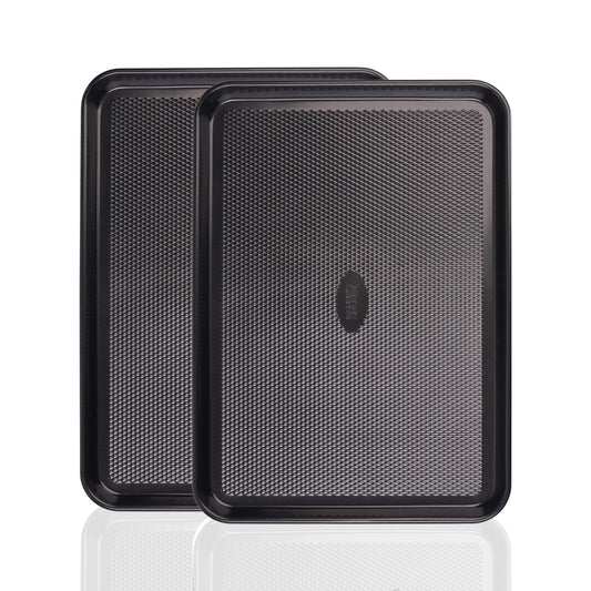 Nonstick Baking Sheet Set With Diamond Airflow Base