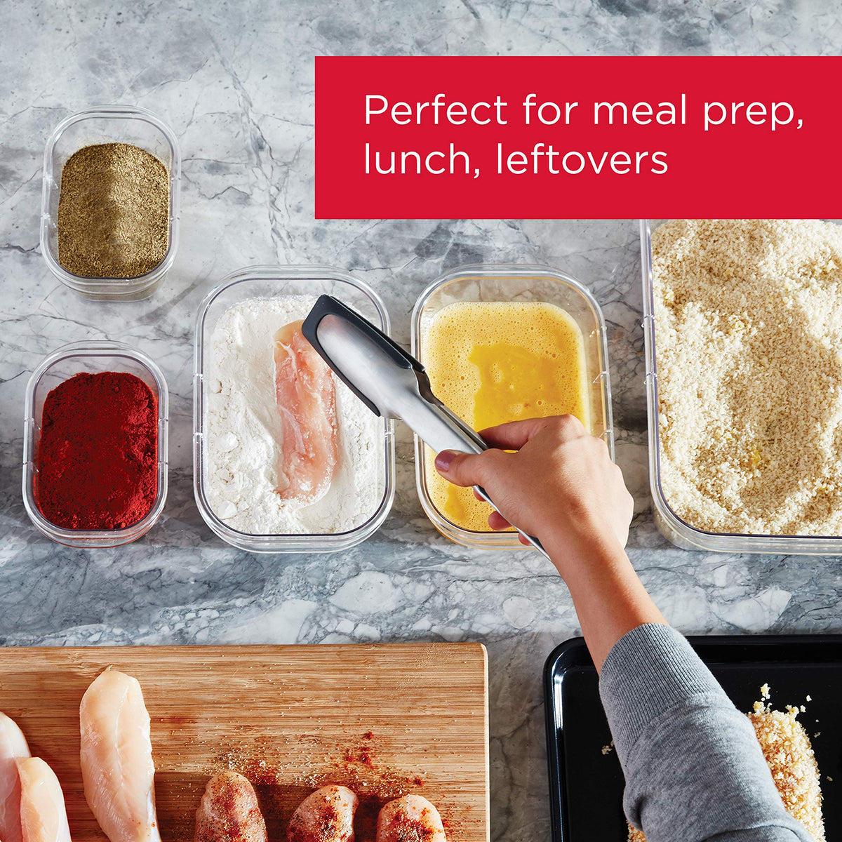 Meal Prep Containers With Dual Compartments