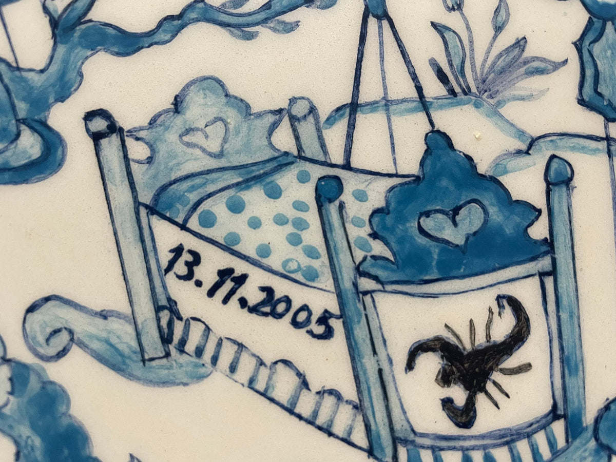 Personalized Ceramic Plate With Hand-Painted Detail
