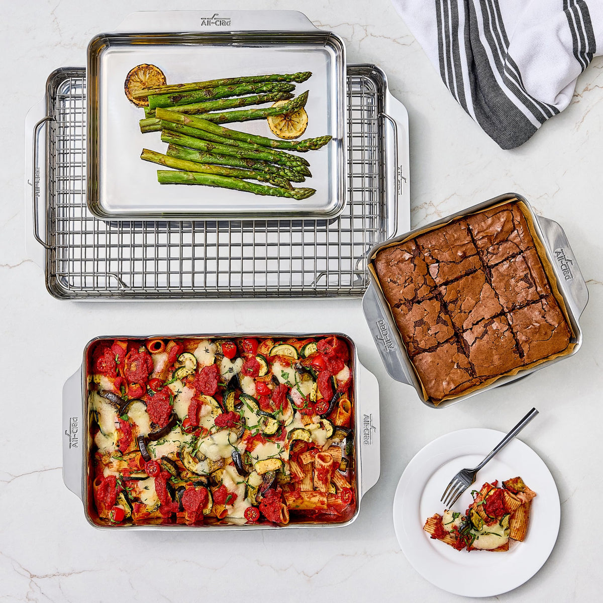 Tri-Ply Stainless Steel Baking Sheet for Even Heat