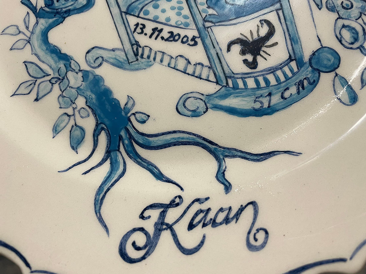 Personalized Ceramic Plate With Hand-Painted Detail