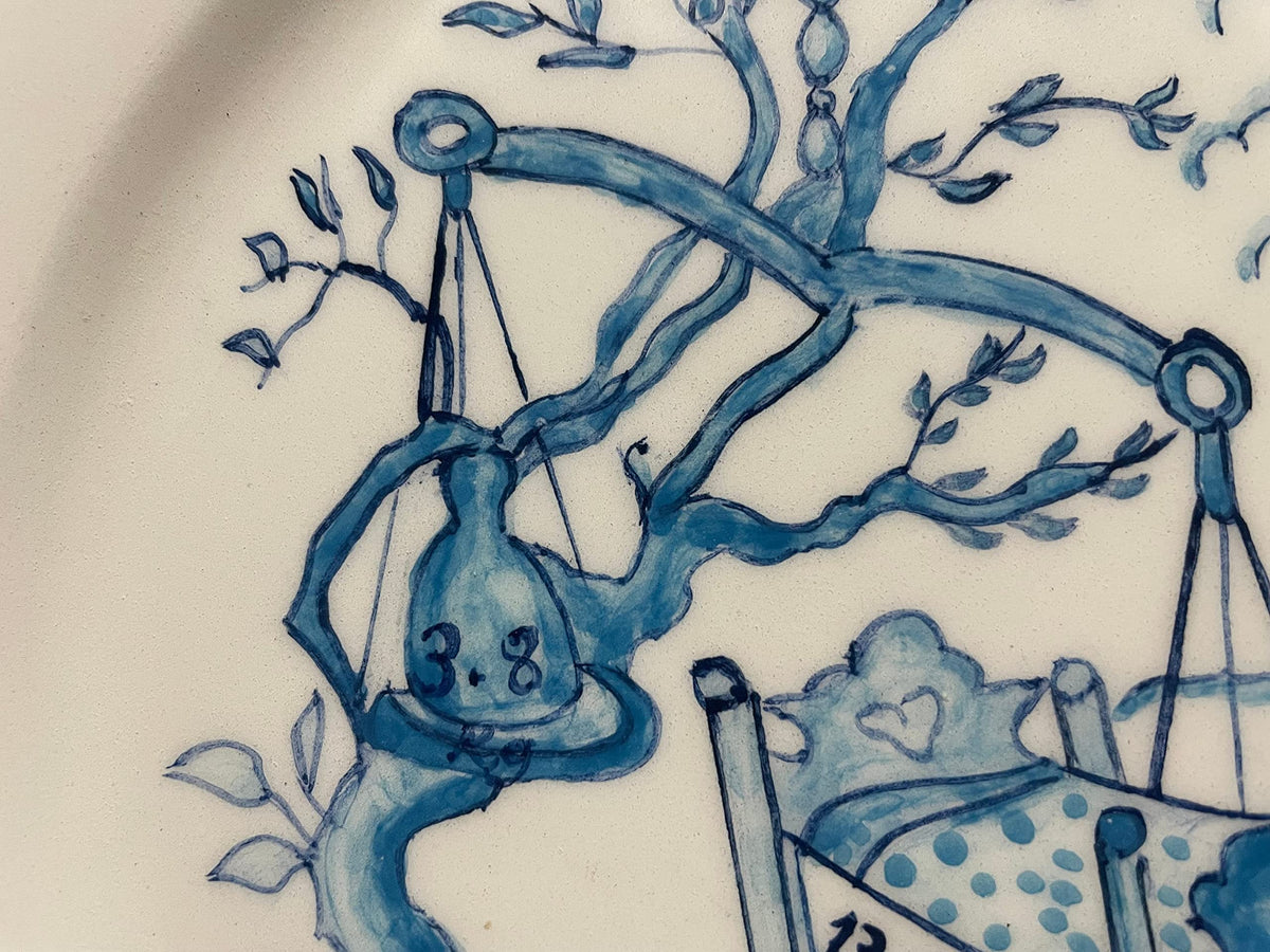 Personalized Ceramic Plate With Hand-Painted Detail