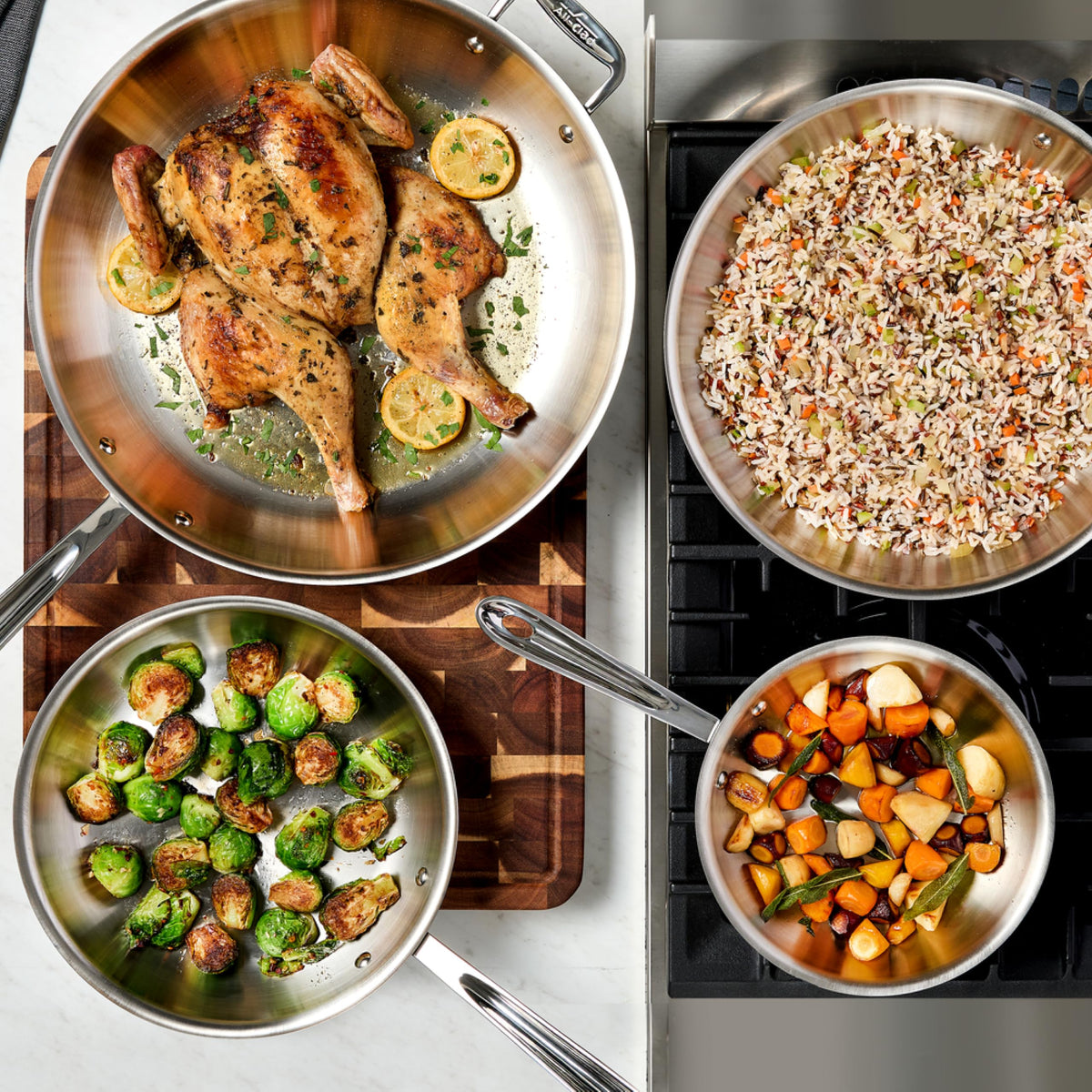 Stainless Steel Nonstick Braiser Pan With Lid