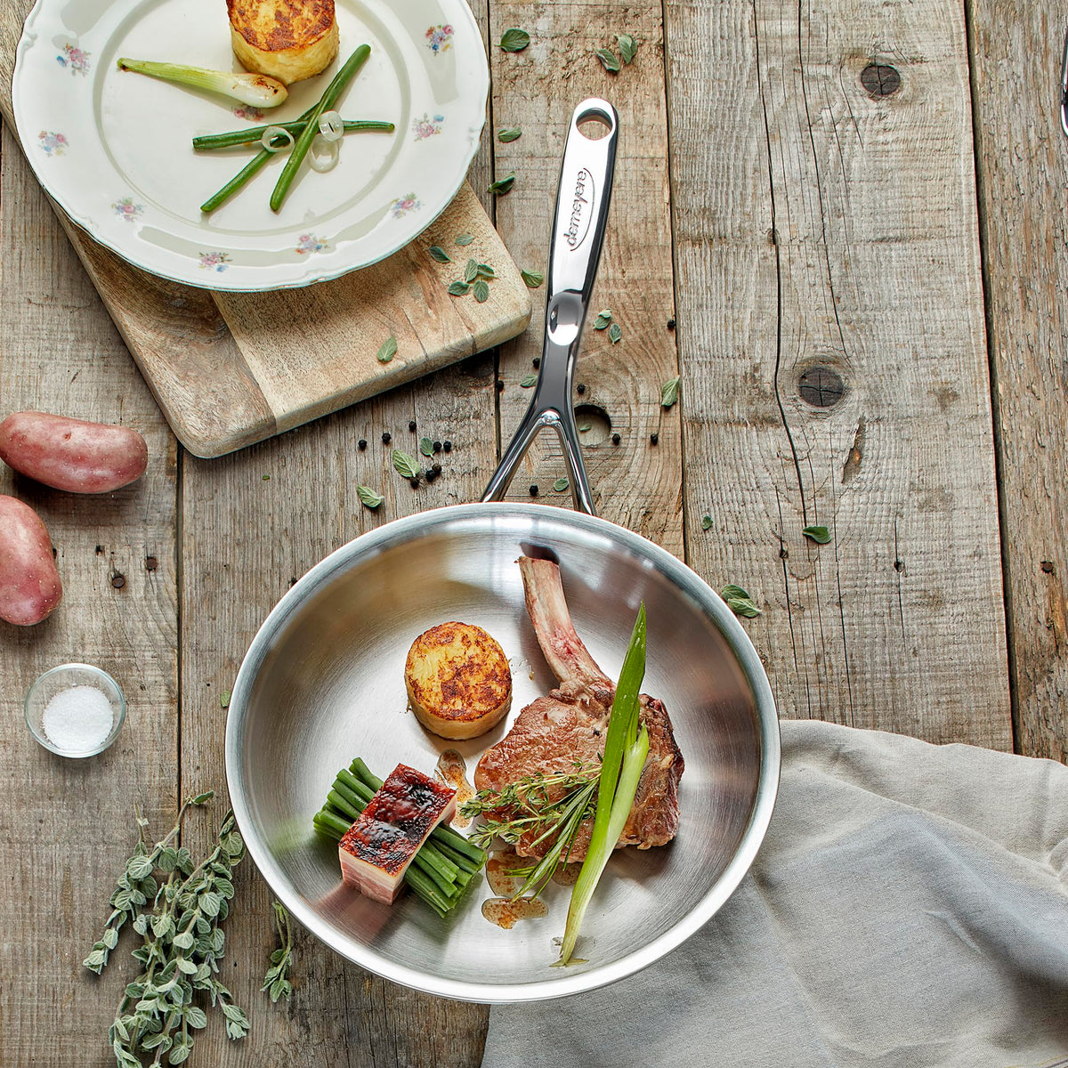 Proline Stainless Steel Fry Pan for Even Heating